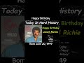 Happy birthday Lionel Richie, born June 20, 1949.