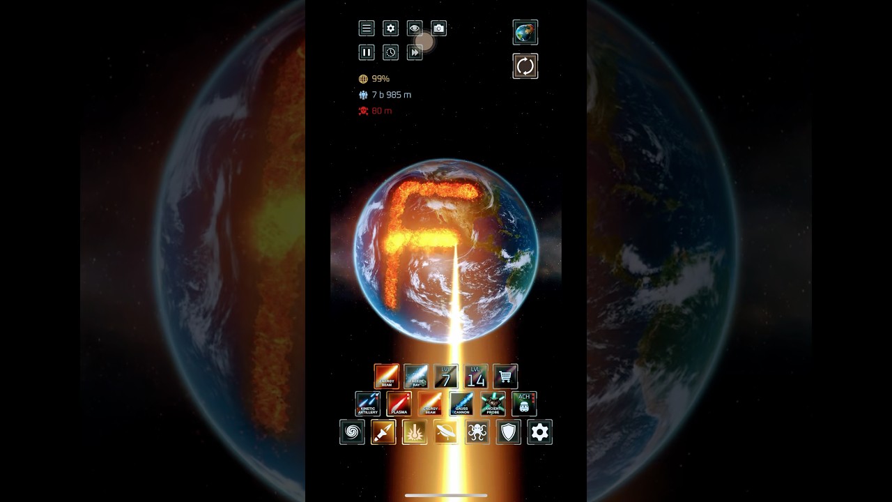 🌍 Planet Smash – Writing 'France' on Earth with Epic Laser! 🇫🇷🔥 