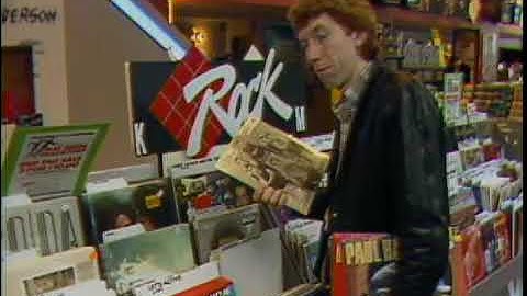 Buying records in 1984 at a Tower Records store