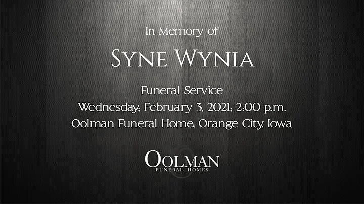 Syne Wynia Funeral Service