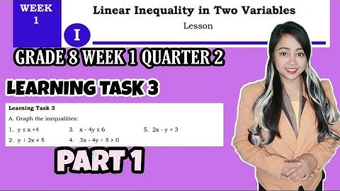 G8- GRAPHING LINEAR INEQUALITY IN TWO VARIABLES | Learning Task 3A Part 1 Week 1 Q2