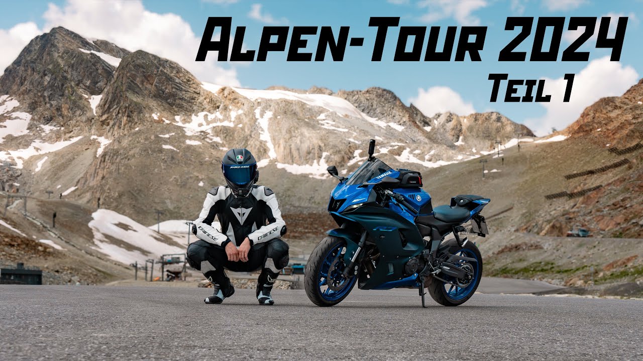 Ich fahre mit meiner R7 in die ALPEN | Yamablue Alpen-Tour 2024 #1 #motovlog