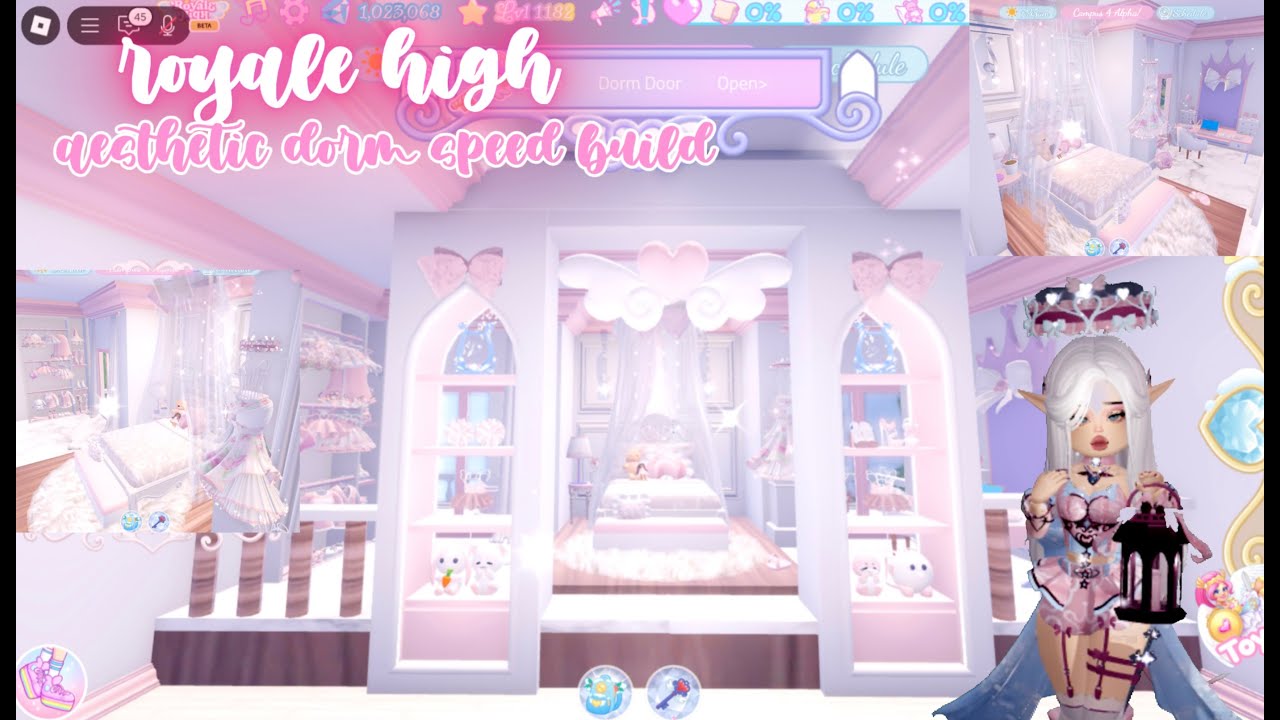 Decorating my Dorm in Royale High for the first time (speed build part1 ...