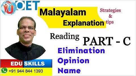 Edu Skills OET: Reading Part - C:Q.5:Strategies:Tips & Tricks explained: Elimination, Para Structure