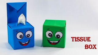 Easy Origami Tissue Box | DIY | How to make an Origami Tissue Paper Box - Mini paper crafts