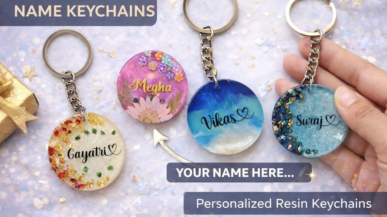 Custom Resin Keychain Making 🔥| How To Make Resin Keychain ❣️ | Resin Keychain kaise banaye 🫰