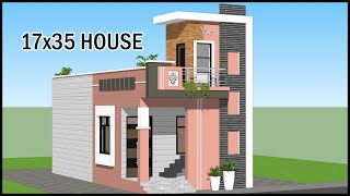 17x35 Modern Small Villa Design | 1BHK 3D House Design | Gopal Home Decor