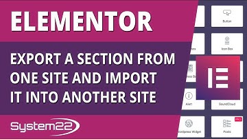 Elementor Export And Import Sections From One Site To Another 👍