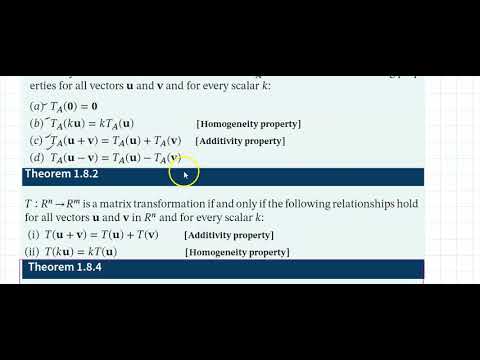 1.8 Introduction to Linear Transformation - YouTube