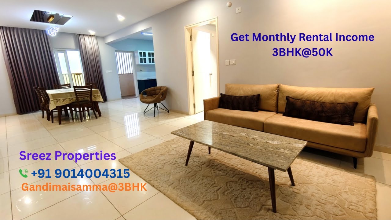 🏡 3BHK Flats in Gated Community  | Gandimaisamma, Hyderabad | Get Monthly Rent 50K | SreezProperties