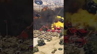 F-35 Fighter jet Powerful Airstrike On Hug Military War Vehicles Convoy On Highway in Gta5