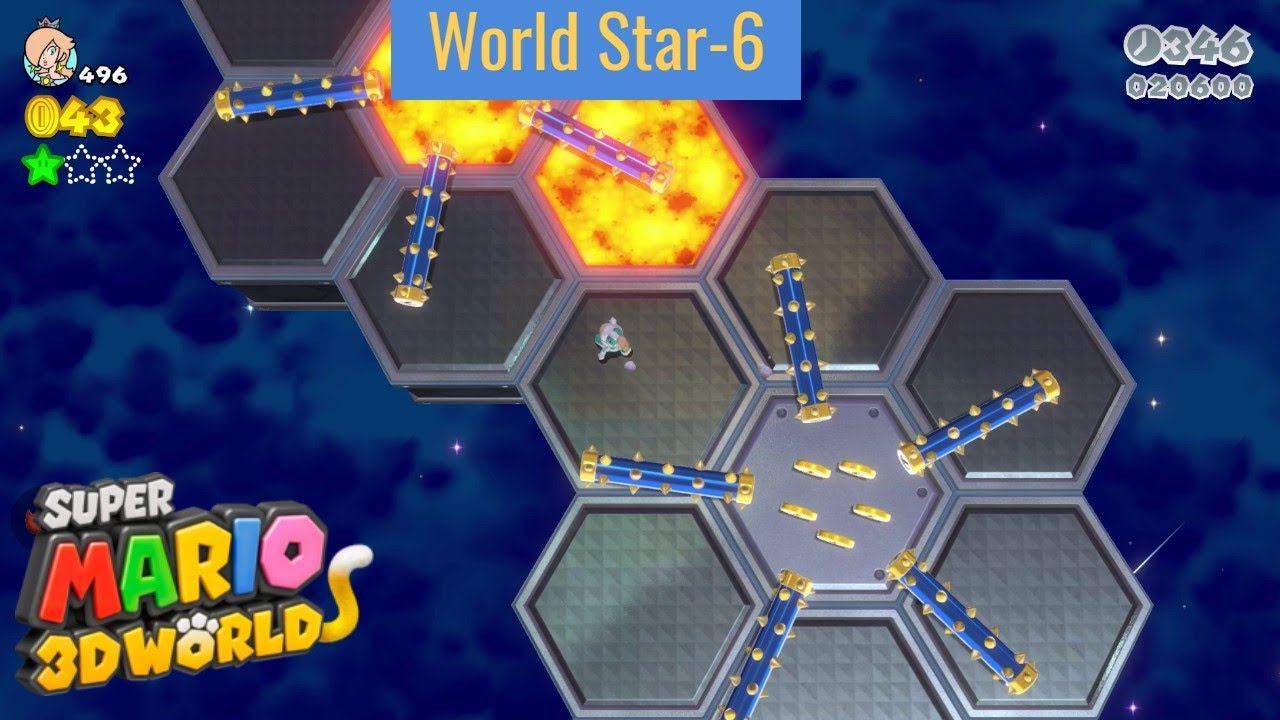 Super Mario 3D World World Star6 Starway (Green stars