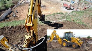 JCB 3CX - Trenching for Power Lines on a Cliff Edge