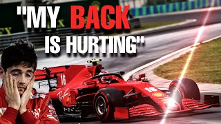 Charles Leclerc complaining about BACKPAIN after the 2020 Hungarian GP! [WITH SUBTITLES]