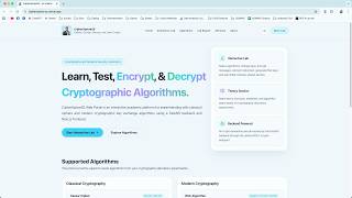 CipherXploreSS — Interactive Cryptography Learning Full Stack Web Portal