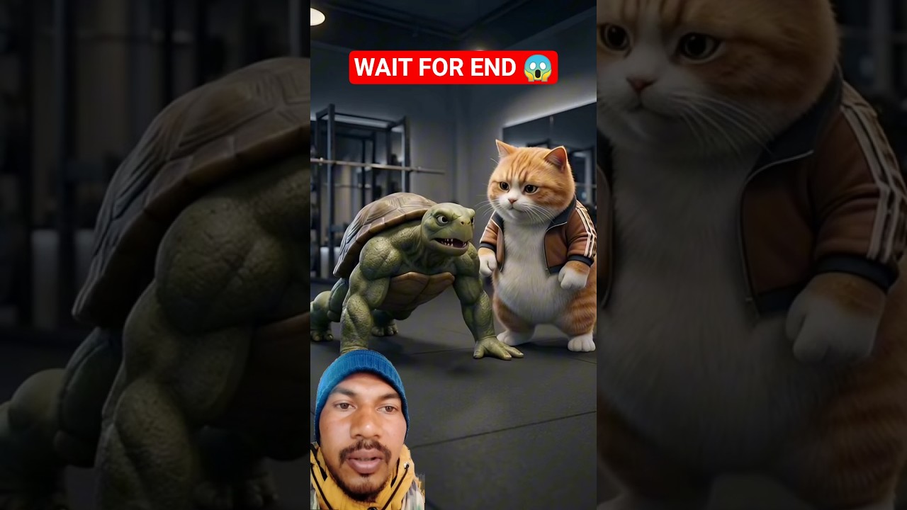 Moti Billi vs Bodybuilder Kachua! 😂 Gym me ye kya hua