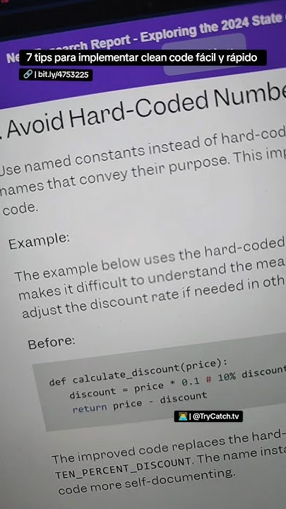 7 tips para implementar clean code fácil y rápido - YouTube