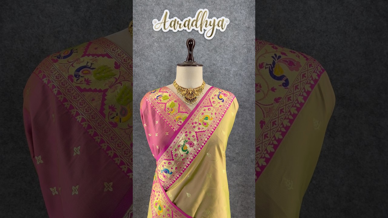 Rajwadi Mor Paithani Zari Butti Saree