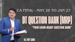 DT Question Bank MRP Book | May 26 to Jan 27 | CA Vijay Sarda