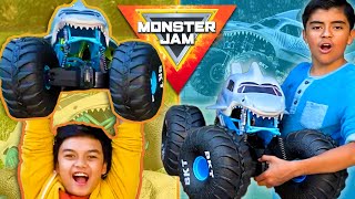 Monster Jam Toy Trucks Jumps Stunts - Revved Up Recaps