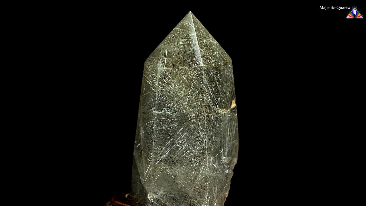 P407 - Silver Rutilated Polished Quartz Crystal