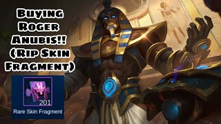 Buying Roger Anubis!! (Rip Skin Fragment) | MLBB