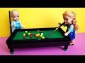2019 New Year's party ! Elsa & Anna toddlers - pool game - karaoke singing - Barbie - dance