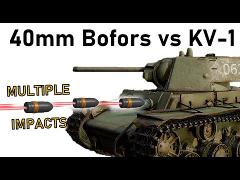 SHOOTING THE SAME SPOT UNTIL IT GOES THROUGH | Bofors vs KV-1 Multiple Impact Armour Piercing Sim