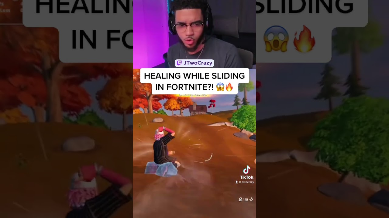 Healing while SLIDING in Fortnite Chapter 4 Season 1!! 😱 