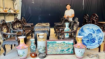 Bộ Bàn Ghế Gõ Đỏ, Đồng Hồ, Đồ Gốm, Đồ Đồng, Tranh Đá - 11/11 Thanh Triệu chào giá đồ xưa cũ