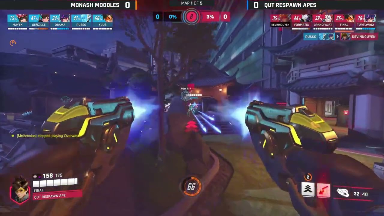 Overwatch AAOL WEEK 3 UNI-DIV 1 MATCH Monash Moodles vs QUT Respawn Apes