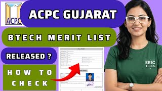 acpc gujarat btech merit list 2026 | gujarat acpc btech merit list 2026 