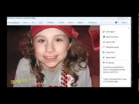 How to Remove Red Eye with Photo Gallery For Dummies
