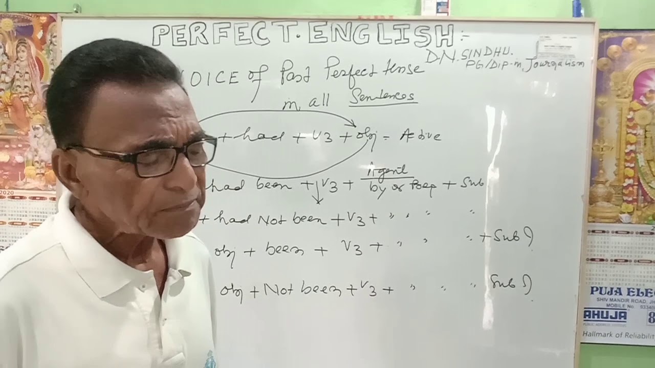Voice Of Past Perfect In All Sentence YouTube