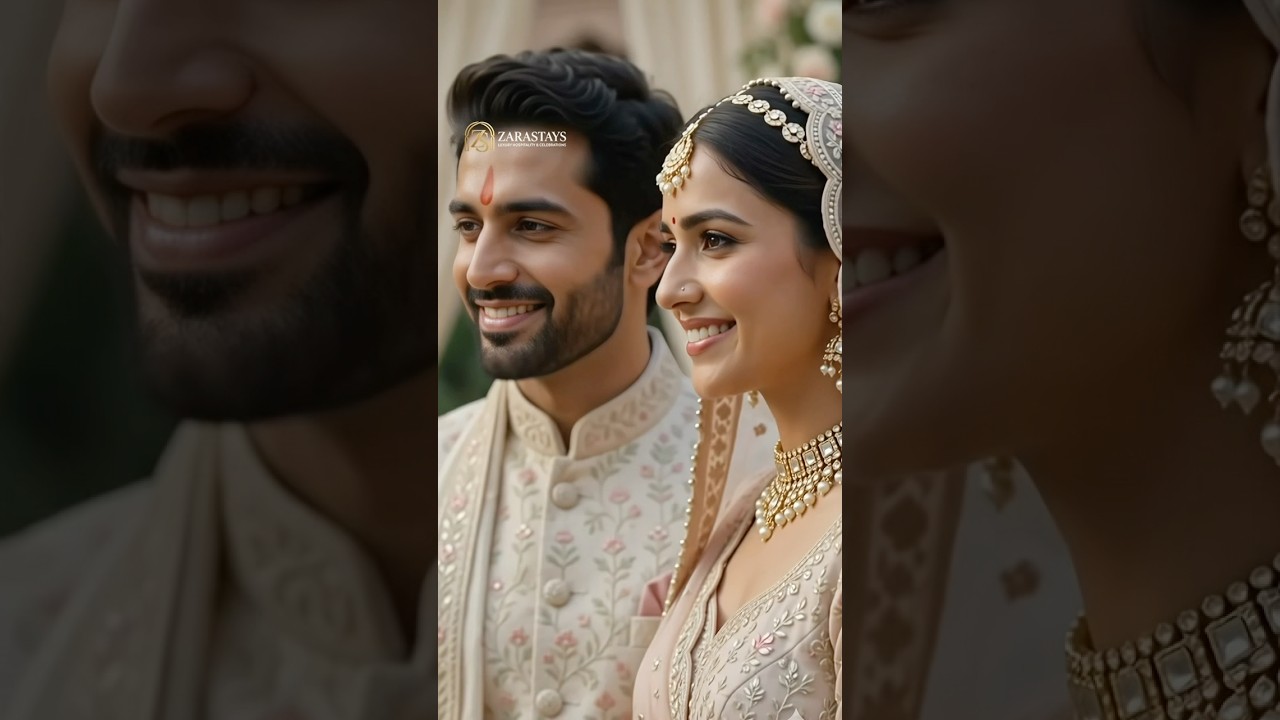 Video preview: Bride and groom together in wedding attire