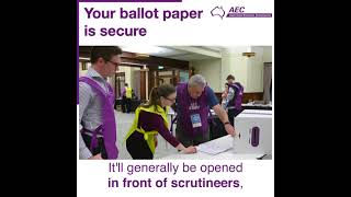 Your ballot paper is secure