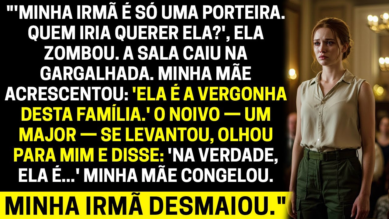 Minha família me tratou como piada—então, no altar, o noivo da minha irmã bateu continência para mim