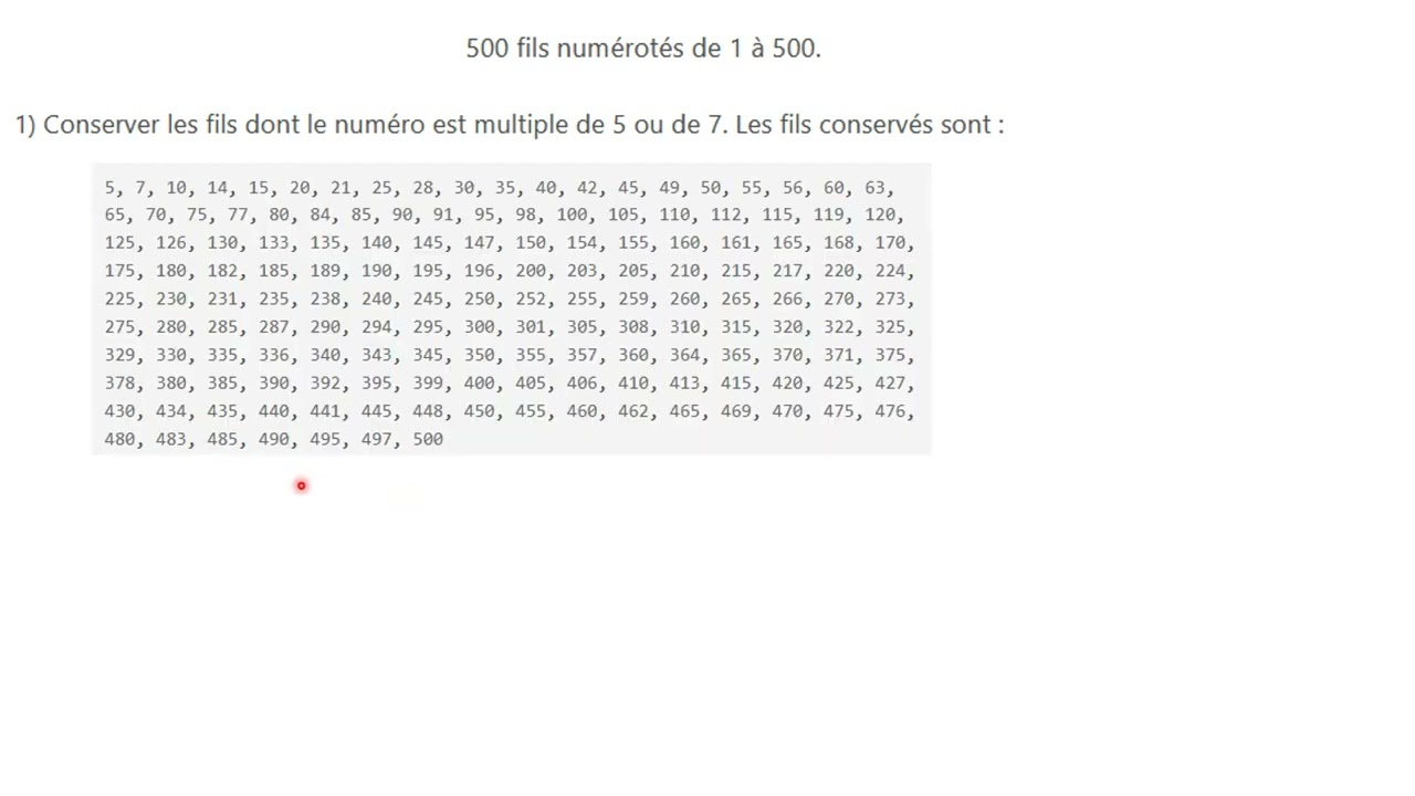 Type 2 de création d'une liste en intention