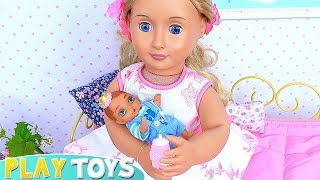 New baby born and mommy dolls set up the nursery room with cute bed,
wardrobe for babies clothes closet feeding toys. popular toddler
videos ...