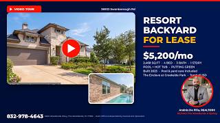 26923 Swanborough Rd, Spring TX | Pool Home for Lease in The Enclave at Creekside Park | $5,200/mo