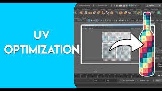 Bottle UV Optimization in MAYA 2018