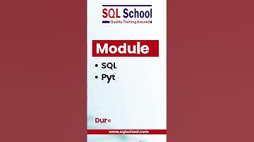 Data Science Training On SQL School I New Batch I #datascience #newbatch