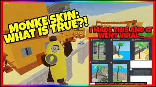 WHAT IS TRUE?! MONKEY SKIN QUEST FACTS AND NEW INFORMATION! | ROBLOX ARSENAL