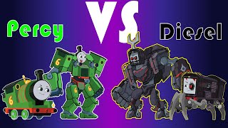 Super Percy VS Mega Diesel | Robot Trains | Animation #soloanimation