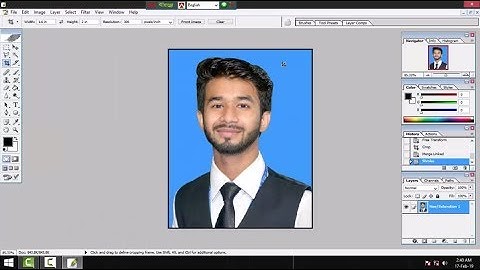 How to a make passport size photo on adobe photoshop CS 8.0