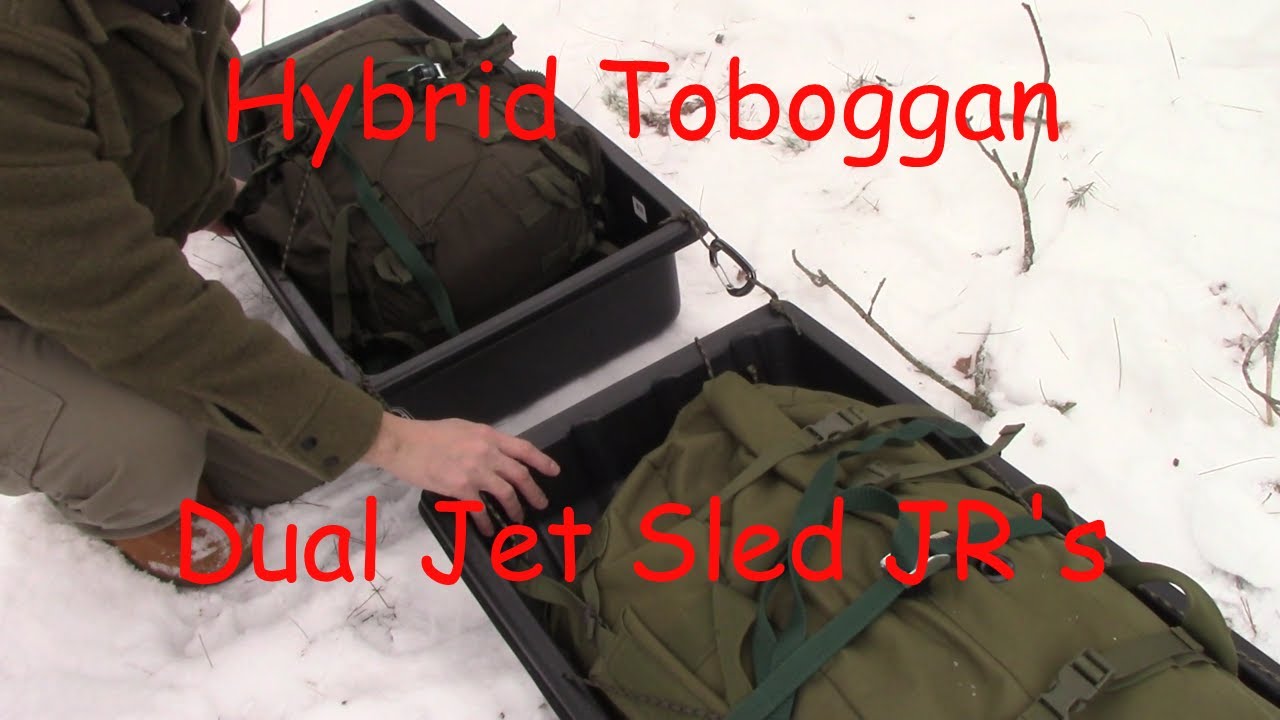 Winter Camping Sled Build Hybrid Toboggan W/Duel Jet Sled Jr's YouTube