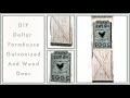 DIY Dollar Tree Farmhouse Door Wood & Galvanized Decor - Inspired / Dupe - Rustic Room / Wall Decor