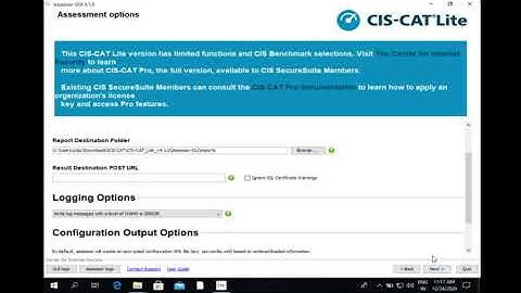 Assessing & Generating report using CIS CAT Lite