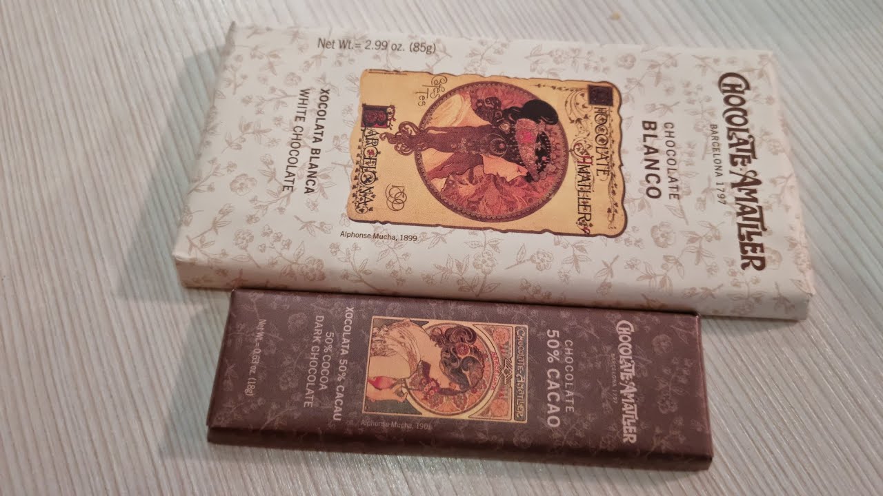 Chocolate Amatller Chocolate Blonco Barcelona Xocolata Blanca White Chocolate unboxing 2022