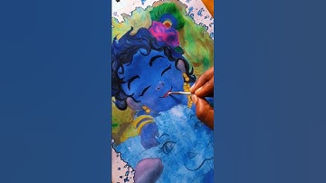 krishna drawing color 🦚😍 || #short #drawing #viral #trending #art #artist